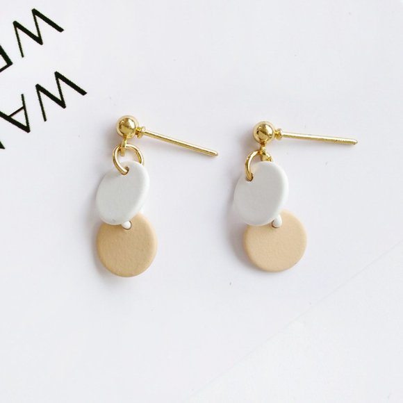 Duo Circles Drop Earrings - Picture 5 of 11